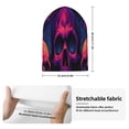 thumbnail image 2 of Yiaed Purple-Red Skull Print Winter Beanie for Men Women, Fleece Lined Beanie Soft Warm Knit Hat Ski Stocking Cuffed Ca, 2 of 6