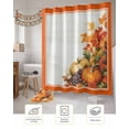 thumbnail image 7 of Fall Harvest Shower Curtain Set ，Waterproof Fabric Shower Curtains Pumpkins Grape Maple Leaves Orange Border Shower Curtains for Bathroom,Bathroom Decor 72"x72", 7 of 7