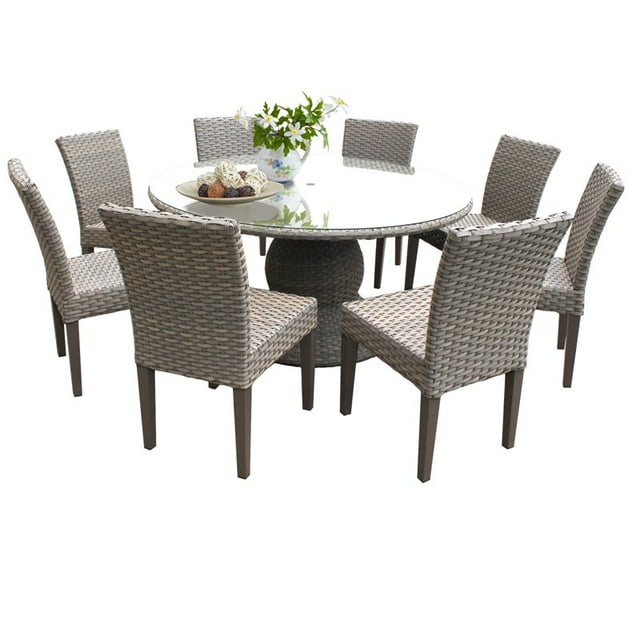 Monterey 60 Pouces Table à Manger Patio Extérieur avec 8 Chaises Sans Bras