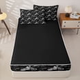 thumbnail image 4 of Manfei Speed Motocross Zipper Full Size Comforter Sets with Fitted Sheet and 2 Pillowcases,Extreme Sport Zipper Bedding Set,Black,Black Reversible,4pcs, 4 of 8