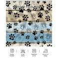 thumbnail image 7 of Brown Blue Wood Grain Bed Skirt California King Size 18" Drop Dog Cat Paw Cute Animal Paw Ruffled Wrap Around Bed Skirts Adjustable Elastic Bedskirt Dust Ruffle for California King Size Bed, 7 of 7