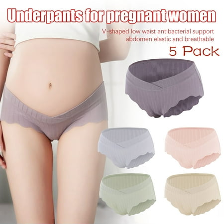 

Tejiojio Maternity/Labor/Nursing Clothing Clearance Women Low Waist U Shaped Pregnant Elasticity Soft Maternity Panties