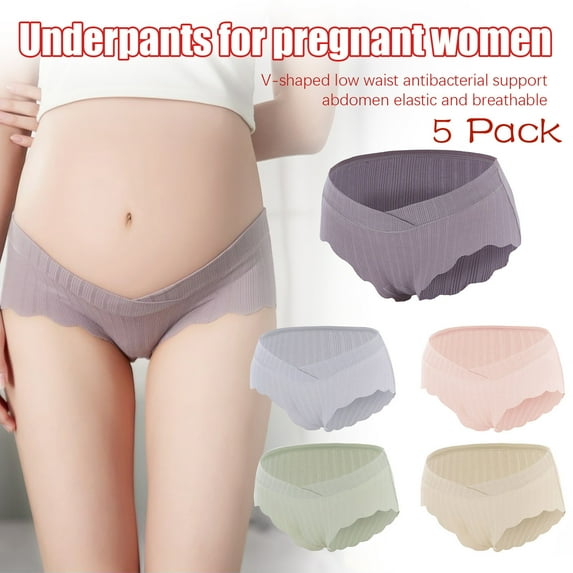 Tejiojio Maternity/Labor/Nursing Clothing Clearance Women Low Waist U Shaped Pregnant Elasticity Soft Maternity Panties