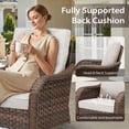 thumbnail image 5 of Outdoor Swivel Rocker Patio Chairs Set,9 Piece Furniture Set with 2 Swivel Rocking Chairs, 3-Seat Sofa,Ottoman & Side Table All Weather Wicker Conversation Set for Porch Deck Garden Backyard, 5 of 12