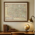 thumbnail image 4 of Oklahoma 1912 Vintage Map 11x14 Unframed Print–Antique Cartography Poster Reproduction with Counties Rivers Railroads Towns Historical Wall Art Rustic Sooner State Décor for Home Office Library Study, 4 of 6