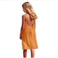 thumbnail image 1 of Vestido Formal de las Niñas Color Sólido Atrás Cordón Suelto Vestido de Suspensión Niños Lindos, Vestido de Fiesta de las Niñas, 1 of 9