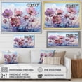thumbnail image 4 of Designart "Contemporary Collage Of Pink And Purple Poppies" Flowers Floater Framed Canvas Wall Art, 4 of 5