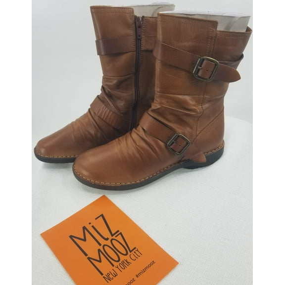 Miz Mooz Leather Buckled Mid Boots Size: EU 36(US 5.5-6)