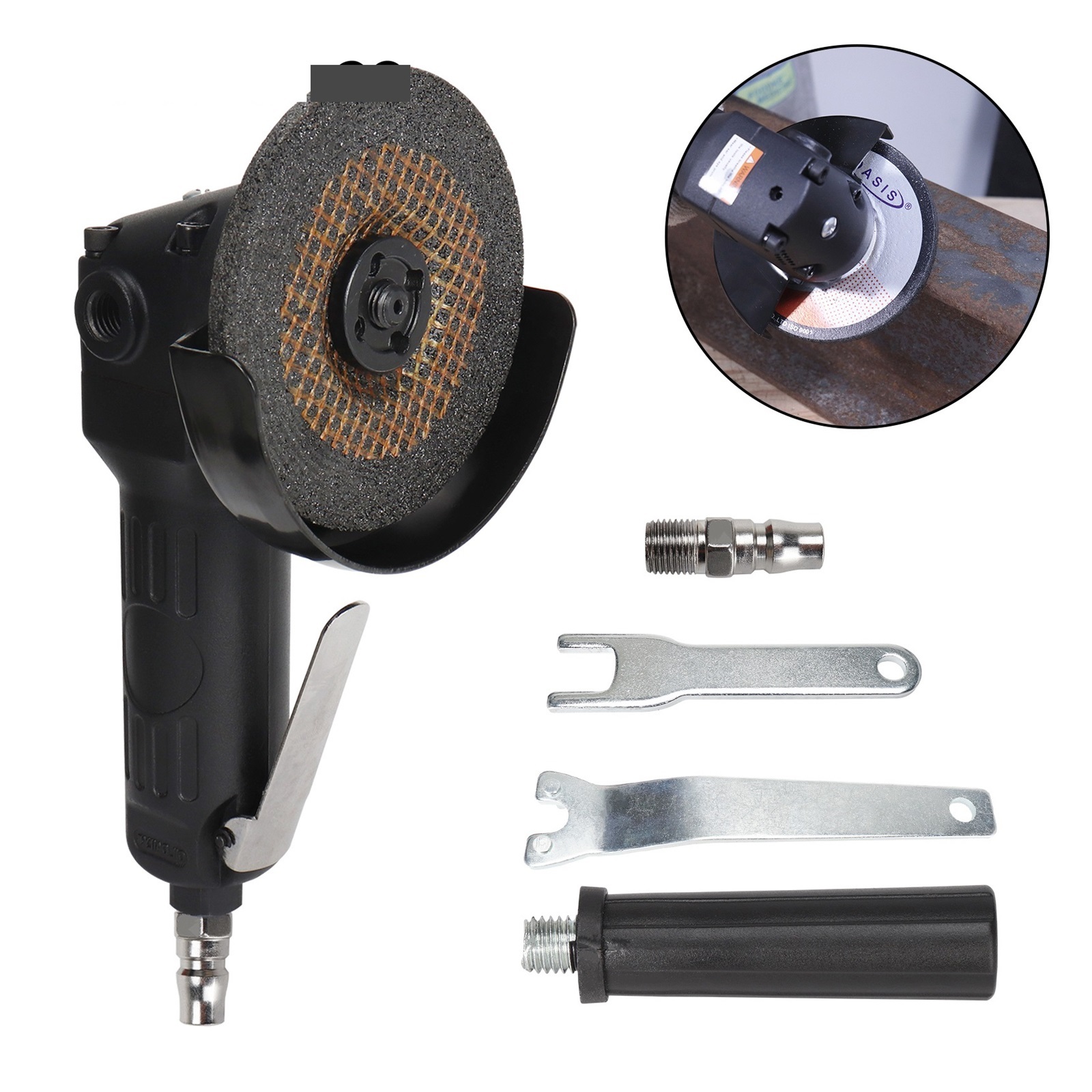 High Speed Air Grinder 4 Inch Pneumatic Angle Grinder For Metal Woodworking Cutting Polishing Multifunctional Pneumatic Tool