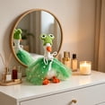 thumbnail image 5 of 7 Inch Desk Goose Outfits,Mini Removable Tulle Skirt Hat Set for Bookshelf Display & Tabletop Holiday Prop,Cute Desktop Ornament,Green, 5 of 7