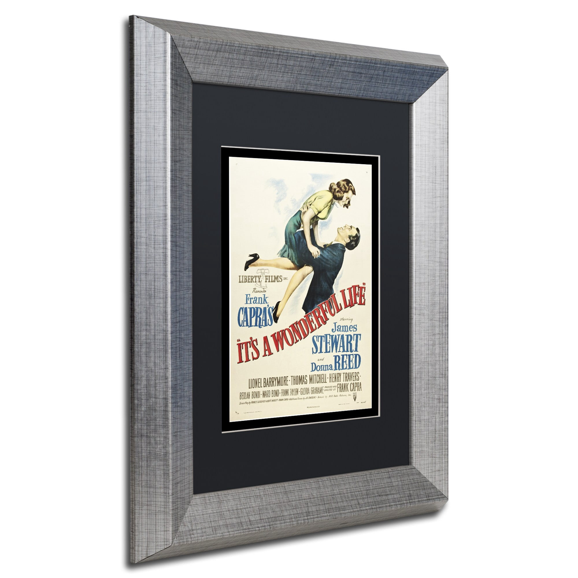 Vintage Apple Collection 'It's a Wonderful Life' Black Matted Framed Art