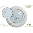 thumbnail image 6 of Hamilton Hills New Round Flush Mount Thin Ceiling Light | 3000K Bright White | 12" White | 1, 6 of 7