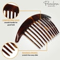thumbnail image 4 of Parcelona French Tapered Edge 11 Teeth Side Hair Combs for Women & Girls (2Pcs), 4 of 43