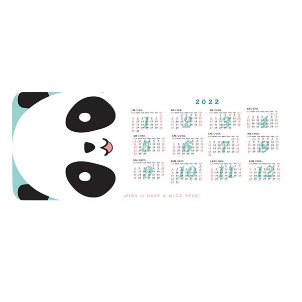 Alfombrilla de ratón 2022, alfombrilla de ratón de goma antideslizante rectangular con calendario para escritorio de ordenador, portátil, oficina