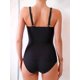 thumbnail image 5 of Traje de Baño de una Pieza para Mujer, con Control de Abdomen, Fruncido, con Recortes y Aros en U Negro S, 5 of 7