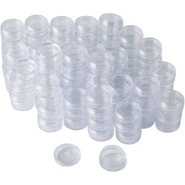 Envase cosmético de 108 piezas, lata vacía, lata transparente con tapa, crema de bálsamo labial cosmético, caja de perlas de diamantes de imitación, caja de muestra de prueba Namotu LKX-1459