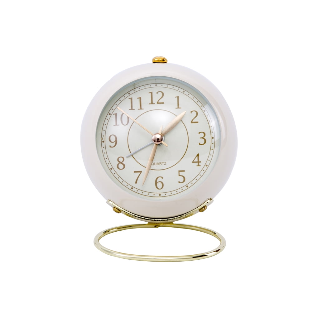 617-3014 La Crosse Clock Company 5.7" Decorative Tabletop Analog Alarm Clock 