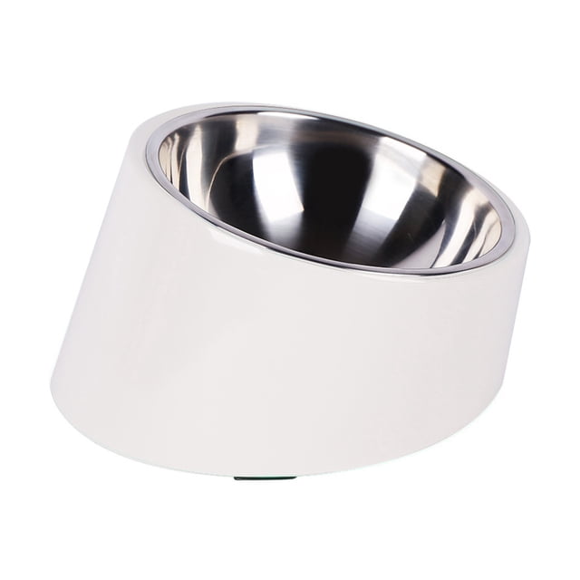 Bols pour Chiens Inclinés Surélevés, Design Ergonomique avec Support Surélevé pour une Alimentation Confortable, Protège la Colonne Cervicale, Antidérapant, Base en Mélamine en Acier Inoxydable, Facile à Nettoyer, Lavable au Lave-Vaisselle
