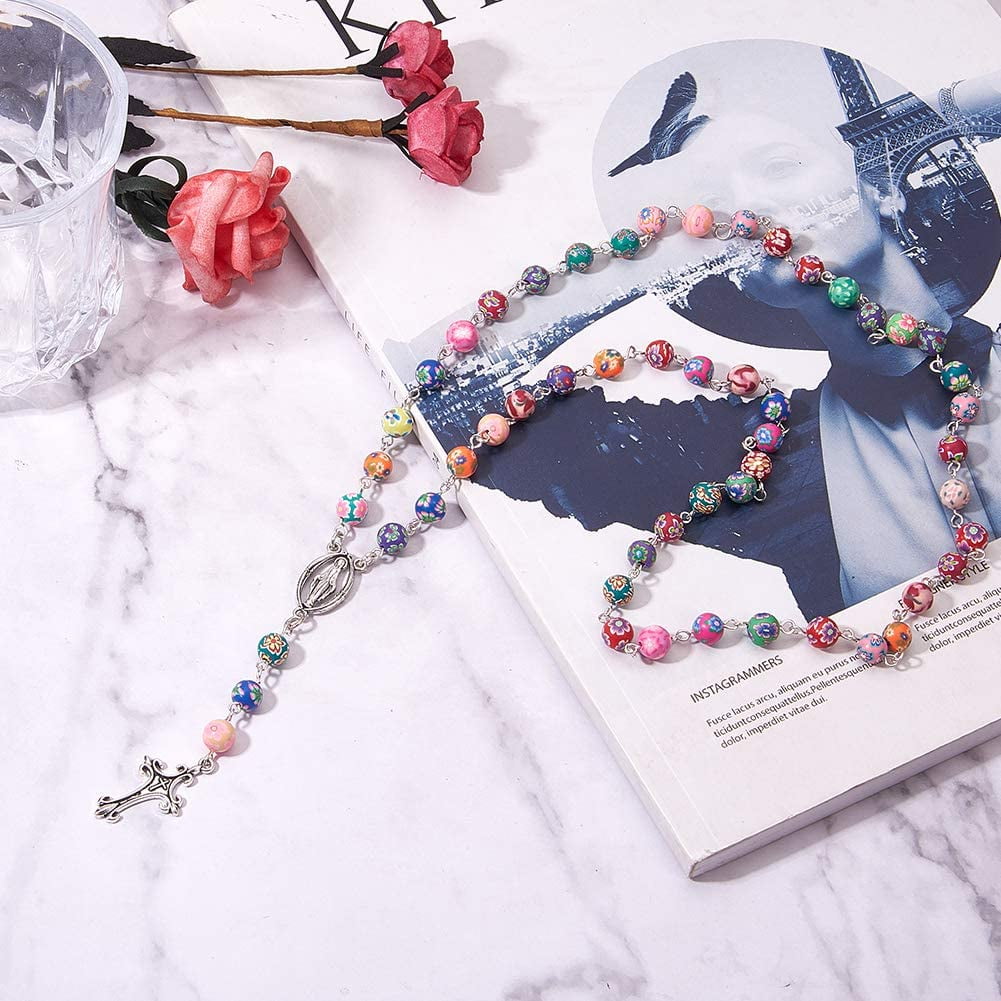 SUNNYCLUE Rosary Making Kit Pearl Bead Rosary Necklace DIY Kit - 2