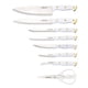 thumbnail image 2 of Juego de bloques de cuchillos Farberware blanco/dorado, 14 piezas, 2 of 7