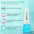 thumbnail image 4 of Cordless Water Flosser Dental Teeth Cleaner, INSMART Professional 300ML Tank DIY Mode USB Rechargeable Dental Oral Irrigator for Home and Travel, IPX7 Waterproof 4 Modes Irrigate for Oral Care, 4 of 7
