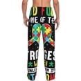 thumbnail image 2 of Bixox Men's I Love With Autism Patterned Pajama Pants with Pockets Lounge Clothes for Home, 2 of 5