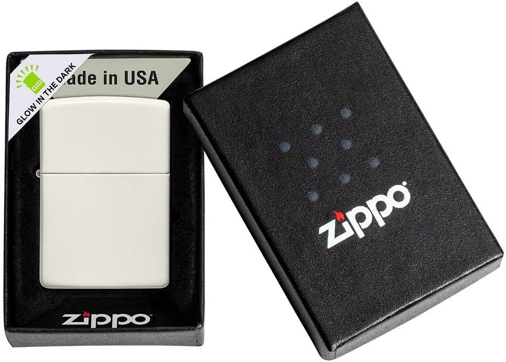 Zippo Lighter - Personalized Message Engraved on Backside Unique Colored Windproof Lighter (Glow in The Dark #49193)