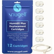 HumidX Plus for AirMini CPAP Machine –12-Pack – Replacement Cartridges for ResMed AirMini HumidX – Compatible with P10 Nasal Pillows & N20/N30 Nasal Masks – Enhances Comfort & Humidity Control