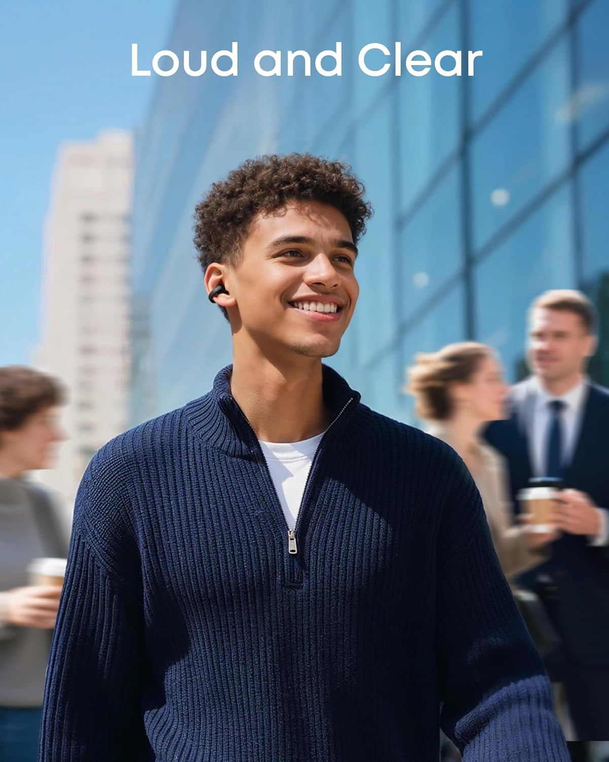 Soundcore C50i by Anker, Open-Ear Clip-On Earbuds, 12mm Drivers, Powerful Bass, AI Clear Calls, 28H Playtime, Secure Fit, Hi-Res Audio, IP55 Water Resistance, Bluetooth 6.0