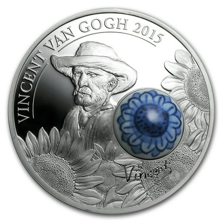 2015 Cook Islands Silver Royal Delft? 125th Ann. Vincent van Gogh