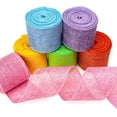 thumbnail image 2 of Easter Burlap Ribbon - Pink/Blue/Lavender/Apple Green/Yellow/Orange Wired Ribbon, Perfect for Crafts, Wreaths, Bow, Wrapping, Decoration, 2 of 4