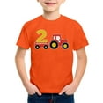thumbnail image 2 of Hihipz Toddler Boy's T Shirt Farm Tractor Printed Tee Tops Crew Neck Casual Birthday Kids Tshirt,Sizes 3-4, 2 of 3