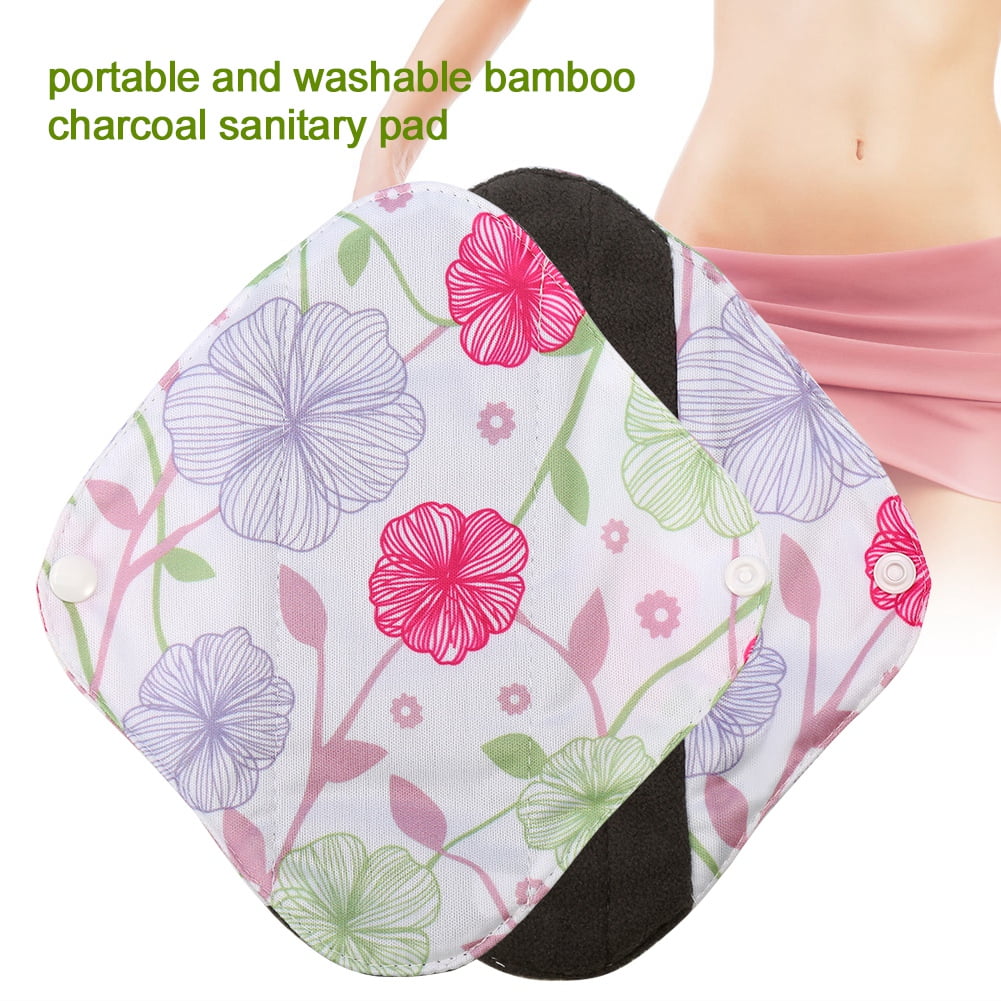 OTVIAP Cloth Sanitary Pad,6 Styles Reusable Charcoal Bamboo Menstrual