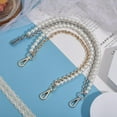 thumbnail image 5 of 2Colors 16Inch Plastic Imitation Pearl Beaded Double Strand Bag Handles with Iron Cable Chain Swivel Clasp for DIY Accessory Handbag Purse Chain Replacement Platinum and Golden, 5 of 5