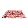 thumbnail image 2 of Ahgly Company Machine Washable Indoor Square Abstract Red Modern Area Rugs, 6' Square, 2 of 4