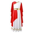 thumbnail image 1 of HULIJA Robe Maxi Toga Grecque Ancienne pour Filles Tenues de Performance de Scène Halloween Robe de Bal Rouge 6, 1 of 5