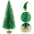thumbnail image 2 of 8PCS Artificial Mini Christmas Trees, Bottle Brush Trees with Wood Base, Frosted Sisal Xmas Tree, DIY Crafts Mini Pine Tree for Party Home Table Top Decor Winter Ornaments, 2 of 7