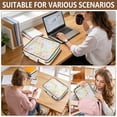 thumbnail image 7 of Haosy Accordion File Organizer Zipper Binder 500 Sheet 6-Tab Expanding File Folder Multi-Pocket 1.2 Inch 3 Ring Soft Pastel Rainbow Lemon, 7 of 7