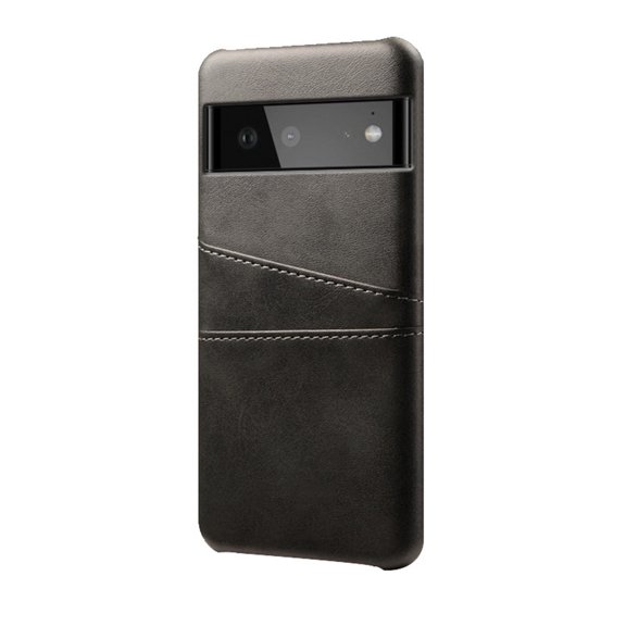 Cover for Google Pixel 6a, Wallet Case with Card Holder,Slim Lightweight Shockproof Premium PU Leather Anti-Scratch Card Slots Case Cover, black
