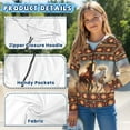 thumbnail image 6 of chaqlin Aztec Horse Hoodies for Girls Boys Trendy Y2K Zip Up Hoodie Kids Long Sleeve Sweatshirts Lightweight Loose Hooded Jackets with Pocket, 6 of 7