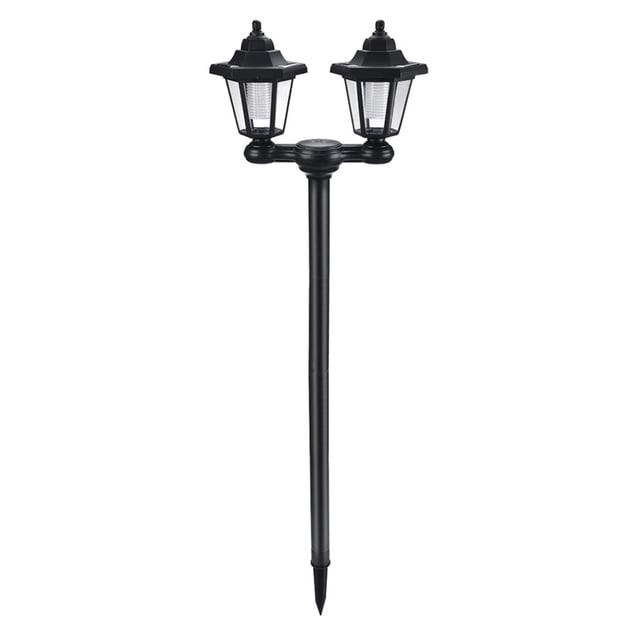 Dadatutu Solar Lights Outdoor Two Post Headlights, Solar Lights Outdoor Waterproof, Outdoor Solar Lights For Yard Garden, Landscape, Path, Patio, Driveway, 23.6Inch