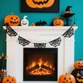 thumbnail image 4 of Spider Web Halloween Decorations -Spiderweb Banner Garland for Indoor/Outdoor Decor, Haunted House Party Supplies, Spooky Themed Birthday, Classroom & Fireplace Decorations, 4 of 6