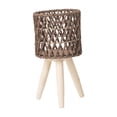 thumbnail image 3 of DYNWAVECA Planter Basket Plant Pot Stand Shelf Rack Handwoven Riser Display Flowerpot Holder for Potted Plant Home Corner Patio Outside 18x30cm Dia 15cm, 3 of 10
