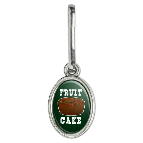 Fruit Cake Antiqued Oval Charm Clothes Purse Suitcase Backpack Zipper Pull Aid
