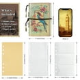 thumbnail image 3 of OMEYA Leather Journal Notebook, Vintage Leather Binder 6 Ring, Refillable Travel Diary Journals for Women, Blank Journal Sketchbook for Writing, Drawing (7.3"*5.1"), 3 of 7