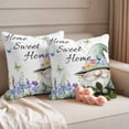 thumbnail image 2 of Spring Gnomes Outdoor Waterproof Pillow Covers, Watercolor Botanical Floral Buffalo Plaid Decorative Square Throw Pillowcase Sofa Cushion Sham for Patio/Couch/Chair, 18"x18" 2 Pack, 2 of 8