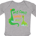thumbnail image 4 of Inktastic My Oma Loves Me Dinosaur Boys Long Sleeve Baby Bodysuit, 4 of 5