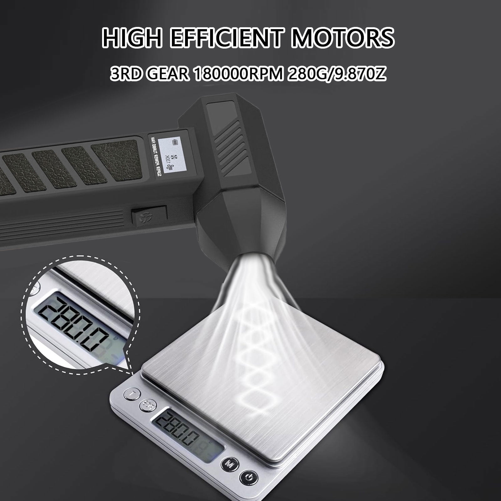 130000RPM Dry Blower Hair Dryer Powerful Fan Cordless Blower Compressed Air Dusters Computer Vacuum Cleaners