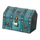 thumbnail image 5 of Cofre del tesoro pirata con tapa abatible y caja de madera codificada. Verde, 5 of 9