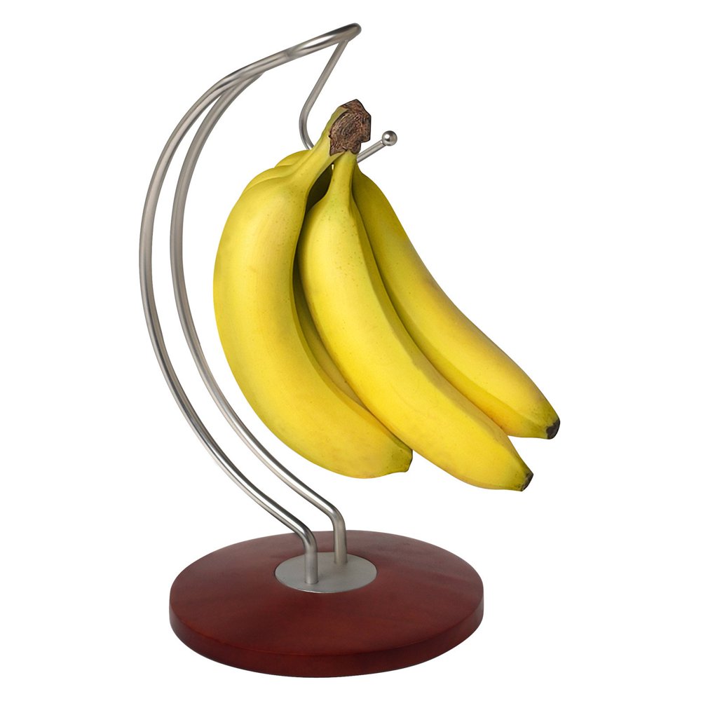 Spectrum Sierra Banana Holder Satin Nickel and Walnut